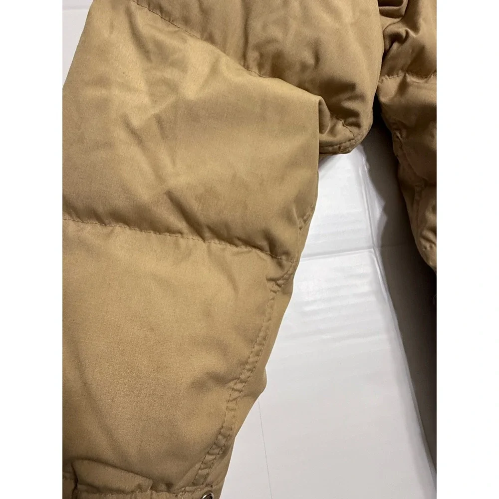 Vintage The North Face Brown Label Down Puffer‎ Jacket Tan Made in USA Medium